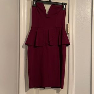 Charlotte Russe Burgundy pencil dress